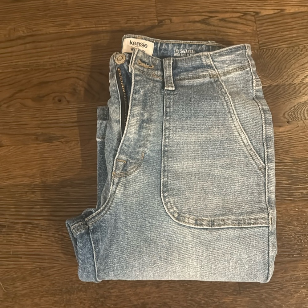 High Rise Utility Pocket Jeans - Picture 2 of 4